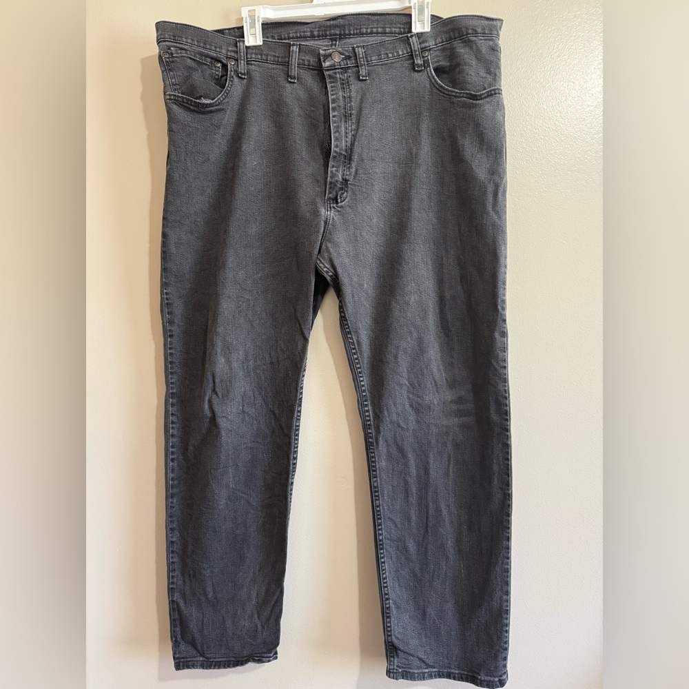 Wrangler Comfort Superior Regular Fit Jeans Men’s 44x32 Gray Black Denim